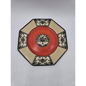 Vintage Wedgwood & Co Nanette Red Orange Salad Plate 8.25" Octagon